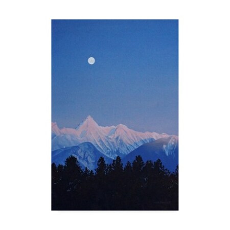 Trademark Fine Art Ron Parker 'Alpenglow Moon' Canvas Art, 12x19 ALI32740-C1219GG